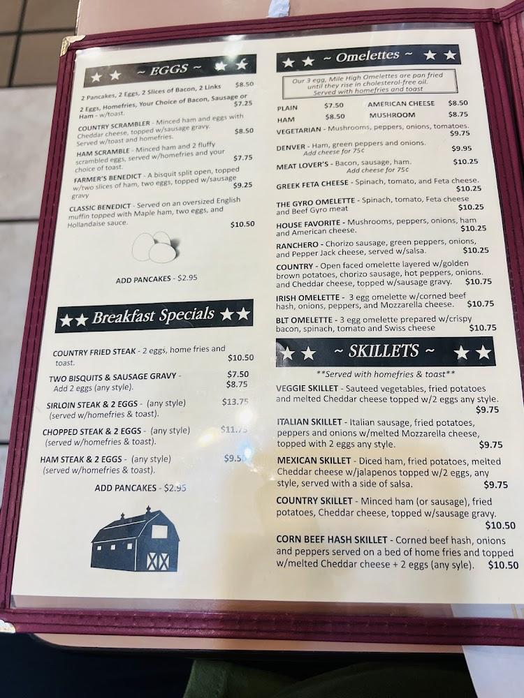 Four Star Diner Menu image 2