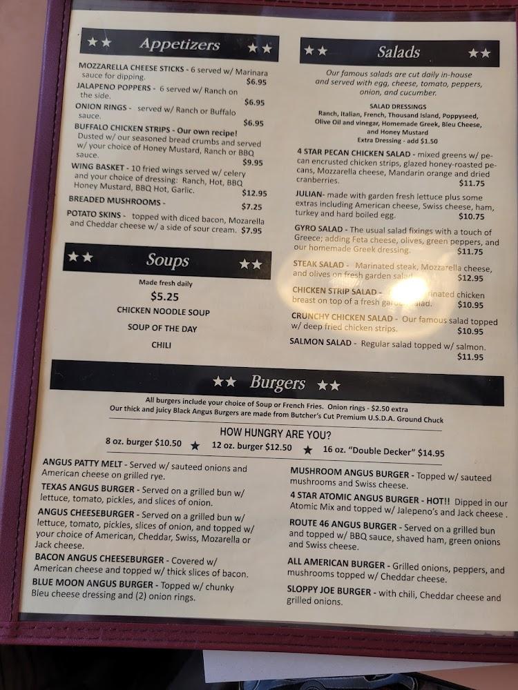 Four Star Diner Menu image 4